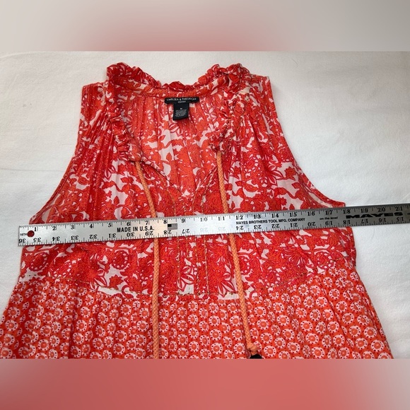 Chelsea & Theodore Tiered Floral Boho Sleeveless Dress Size Medium - Picture 5 of 9